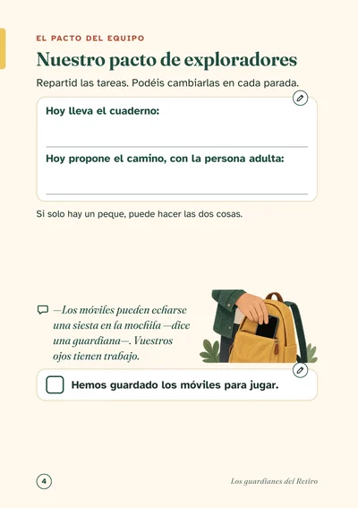 Página 4 de muestra del cuaderno de El Retiro.