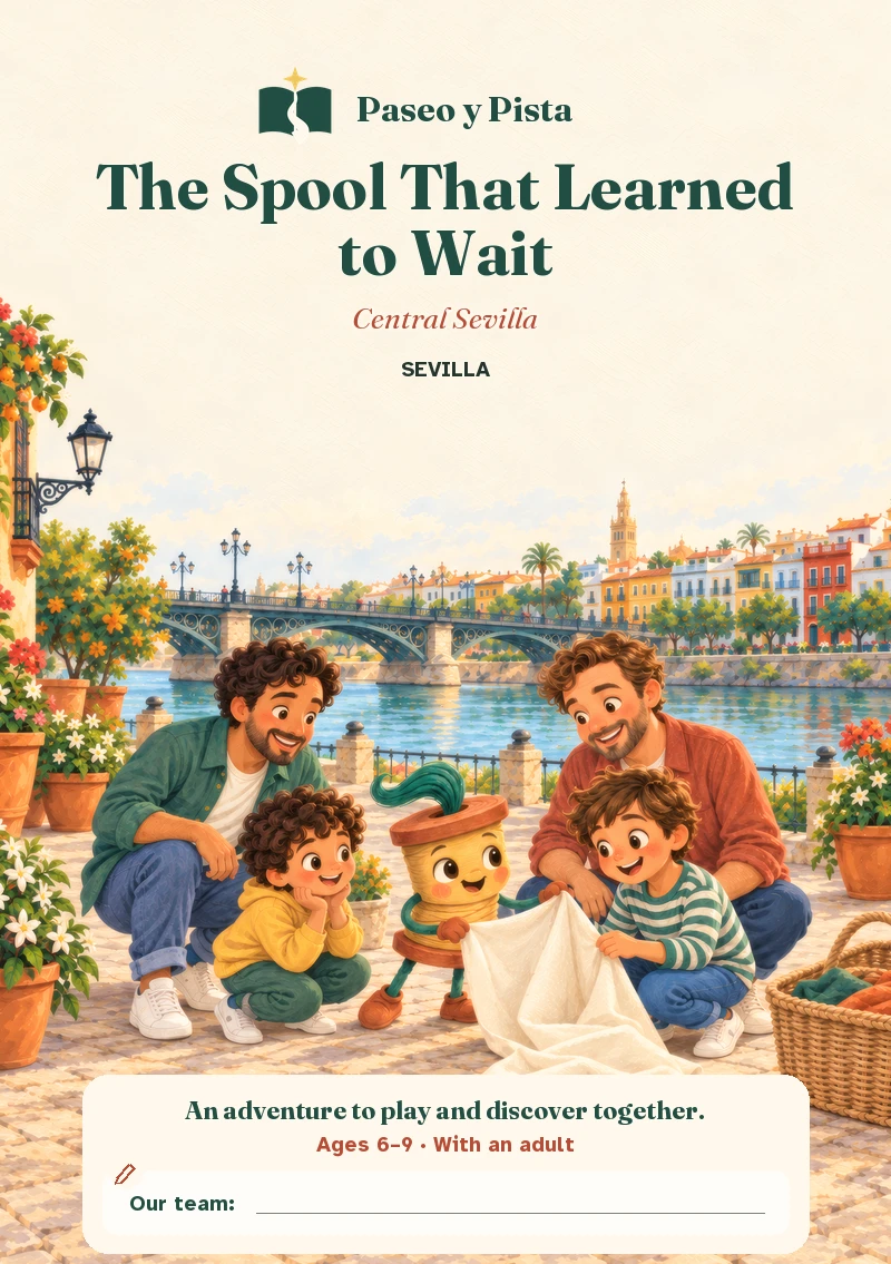 Cover design for The Spool That Learned to Wait, Sevilla.