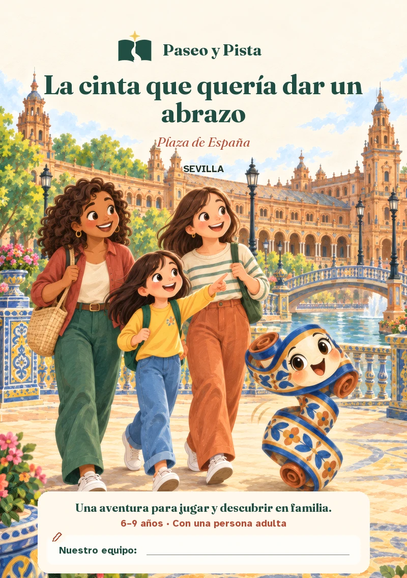 Diseño de cubierta de La cinta que quería dar un abrazo, Sevilla.