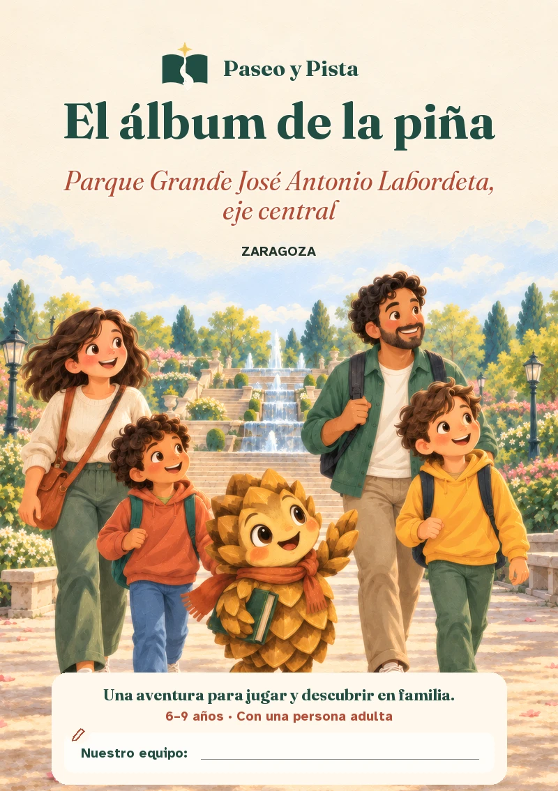 Diseño de cubierta de El álbum de la piña, Zaragoza.