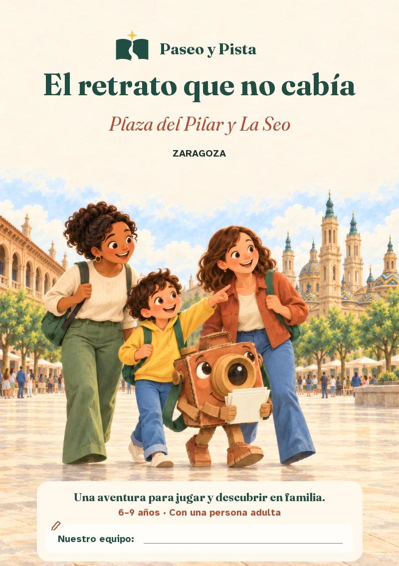 Diseño de cubierta de El retrato que no cabía, Zaragoza.