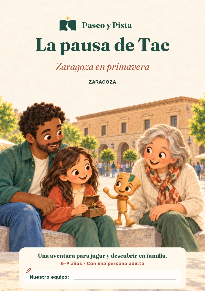 Diseño de cubierta de La pausa de Tac, Zaragoza.